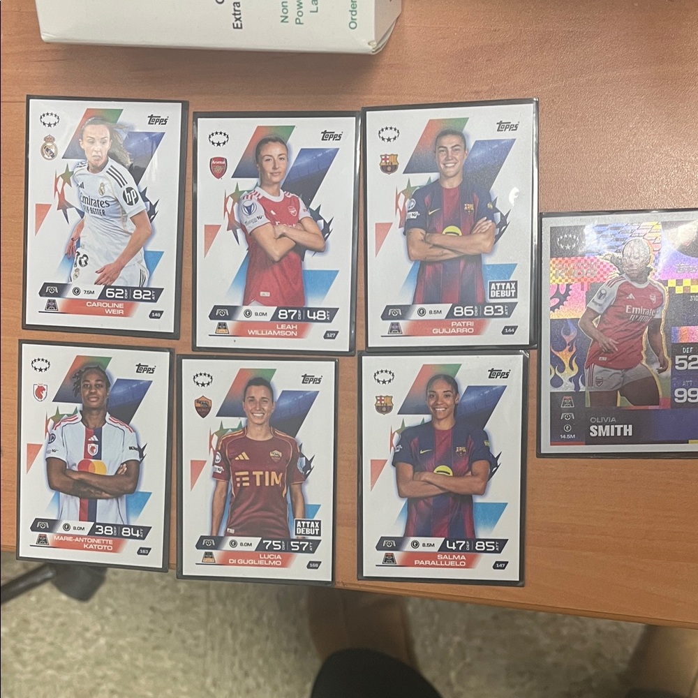 Topps Women’s Soccer Cards - Blue, Red, White, Black